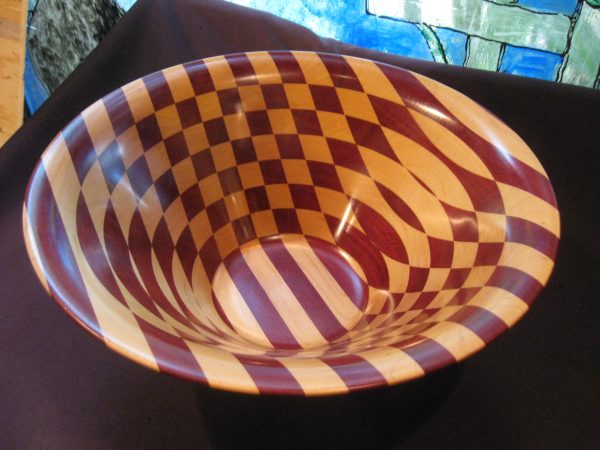 Purple Heart & Maple Turned Bowl